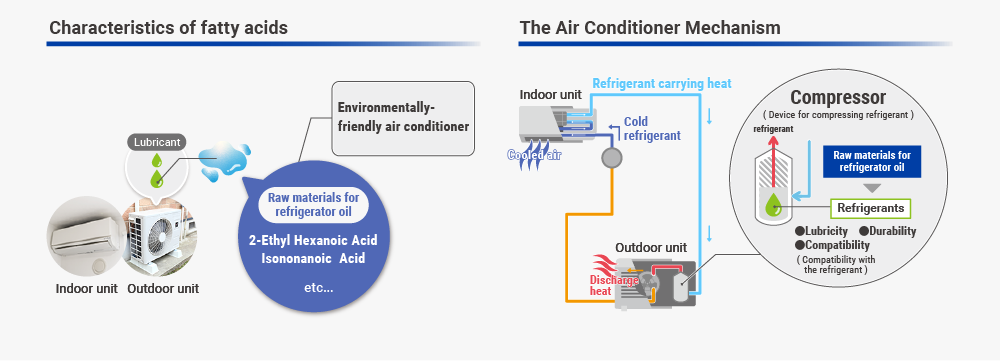 Figure: Characteristics of fatty acids, The Air Conditioner Mechanism